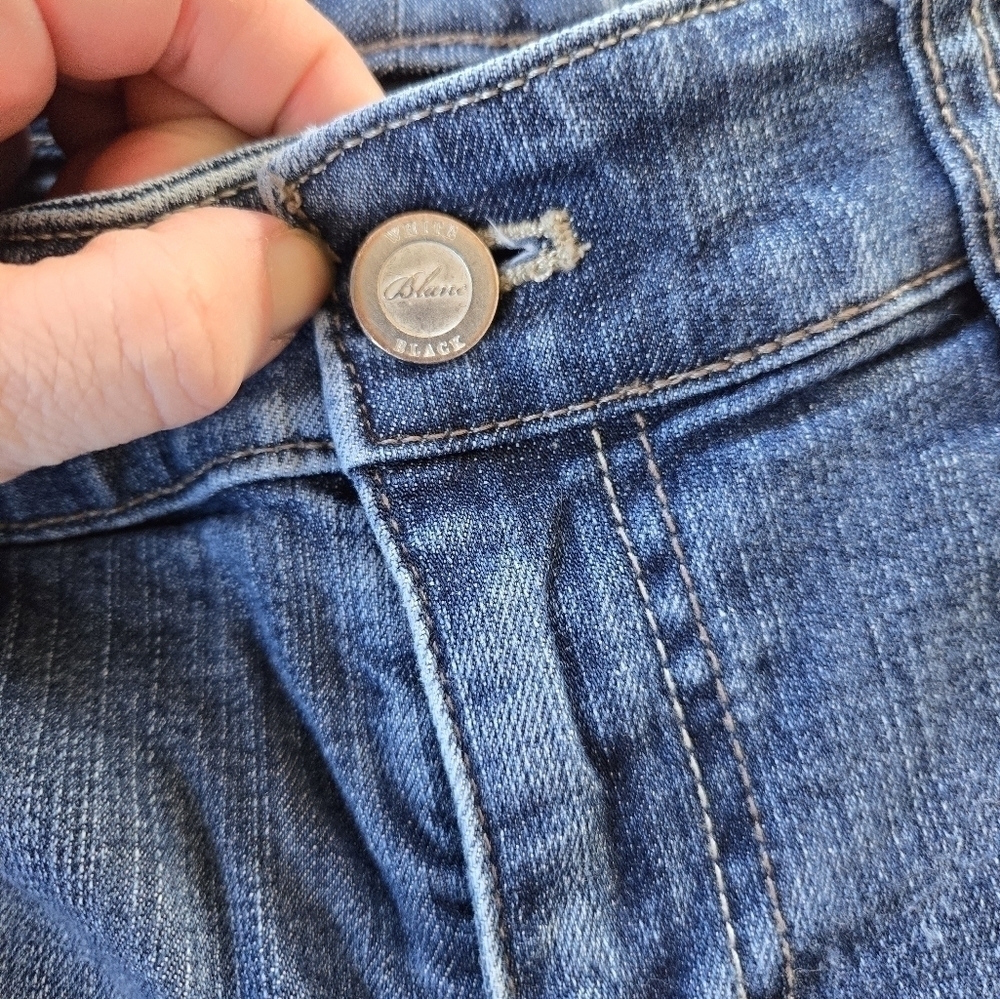 White House Black Market Blanc denim Y2K flare leg jeans 4R - Picture 5 of 14